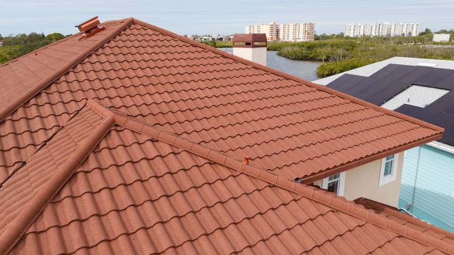 A roof finished in QUEENTILE VERONA