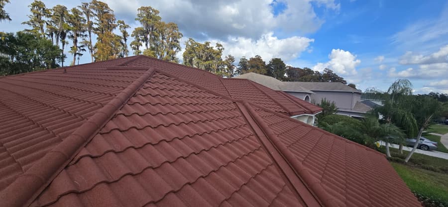 A roof finished in QUEENTILE VERONA