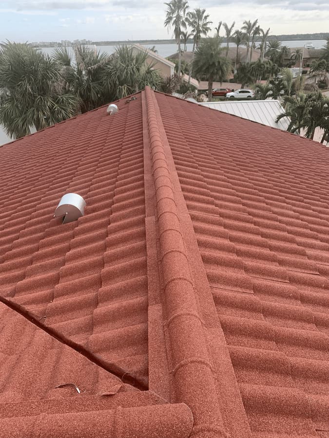 A roof finished in QUEENTILE VERONA