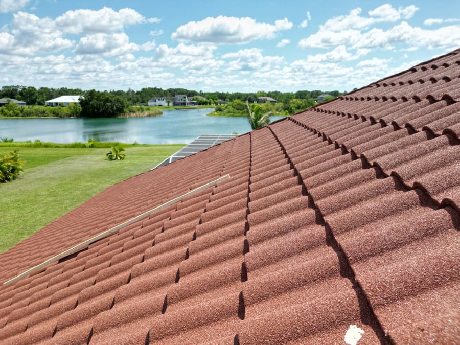 A roof finished in QUEENTILE VERONA