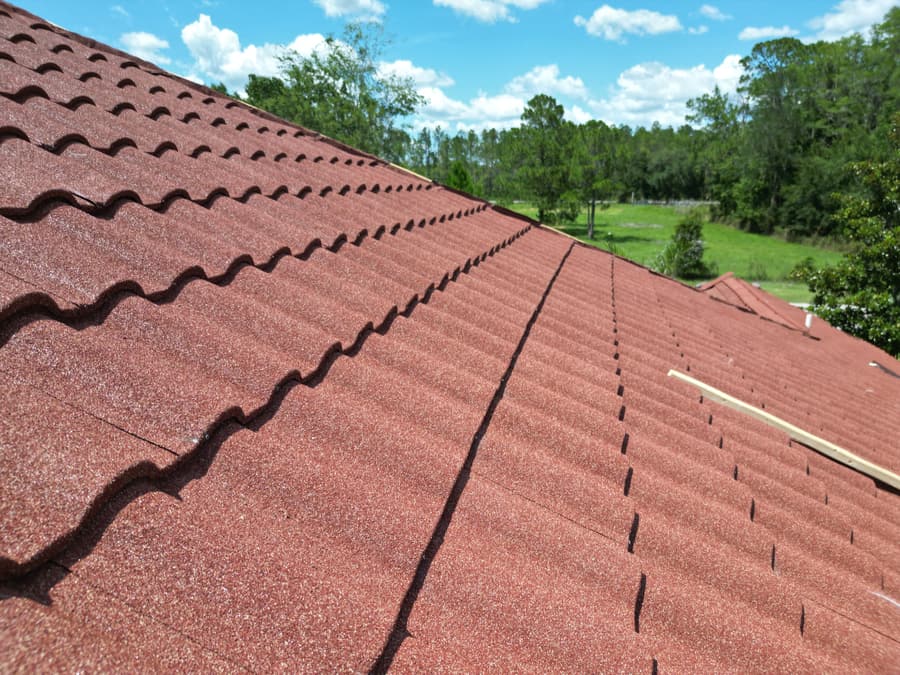 A roof finished in QUEENTILE VERONA