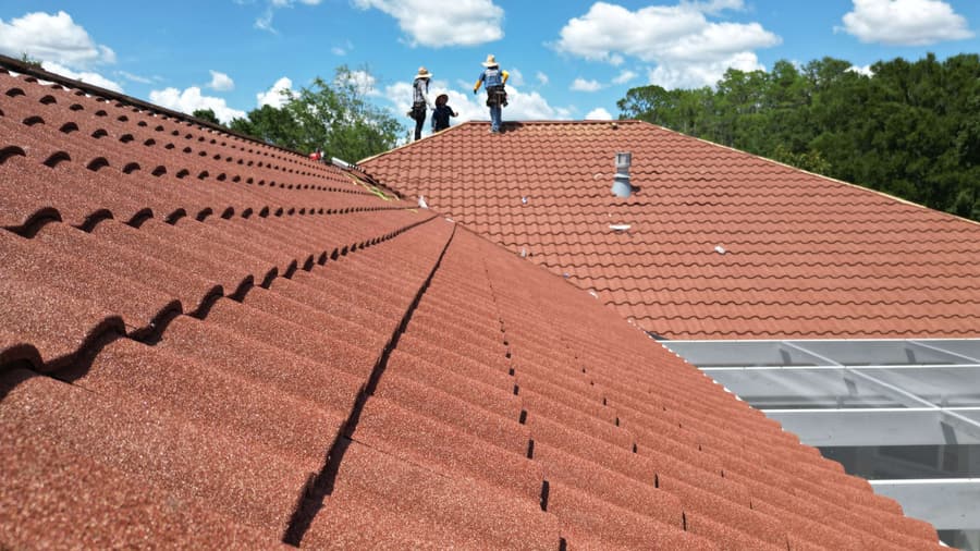 A roof finished in QUEENTILE VERONA
