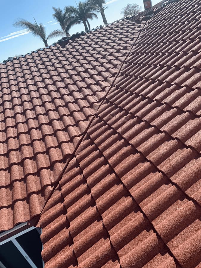 A roof finished in QUEENTILE VERONA