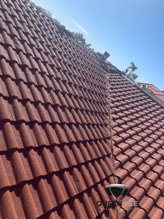 A roof finished in QUEENTILE VERONA