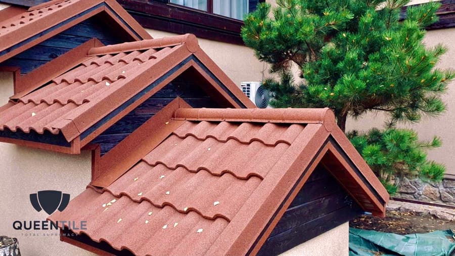 A roof finished in QUEENTILE VERONA