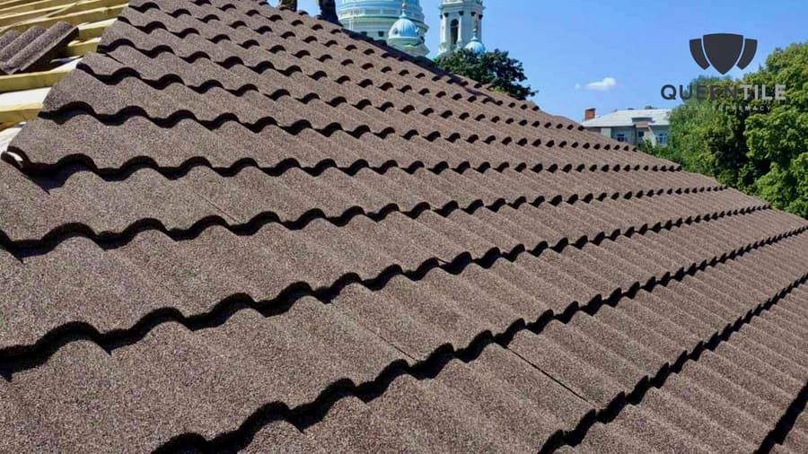 A roof finished in QUEENTILE VERONA