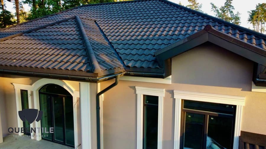 A roof finished in QUEENTILE VERONA