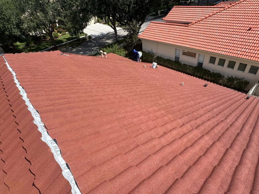 A roof finished in QUEENTILE VERONA