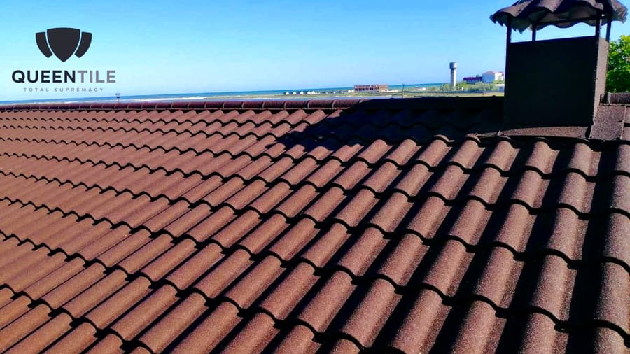 A roof finished in QUEENTILE VERONA