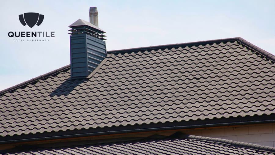 A roof finished in QUEENTILE VERONA