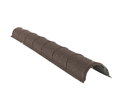 Barrel Ridge & Hip Cap — QUEENTILE stone-coated roofing accessory